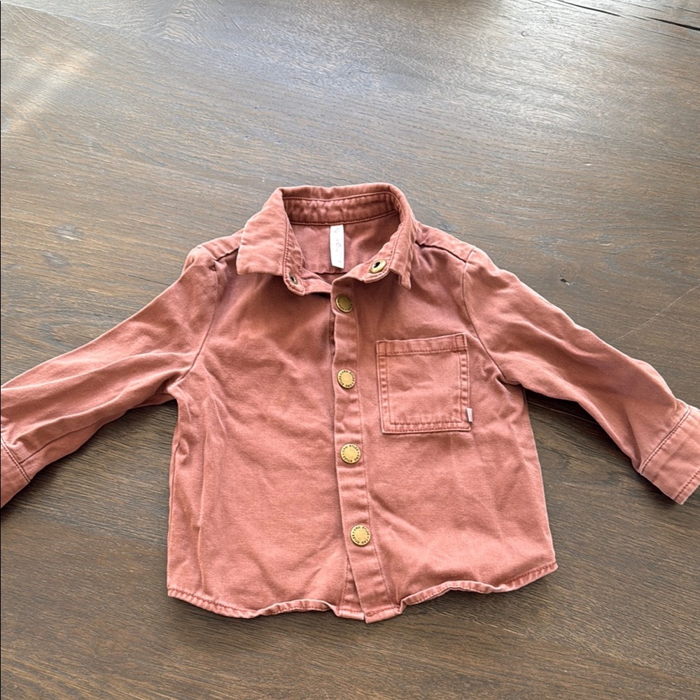 Rylee + Cru Rust Button-Up Shirt for Kids